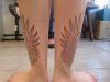 Angel wings legs tattoos design image pic